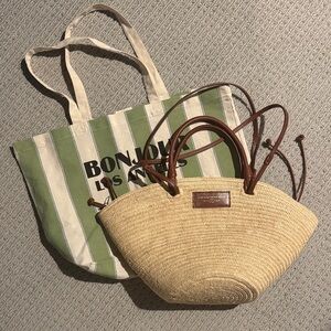 Sezane Justine Basket Bag with Tote